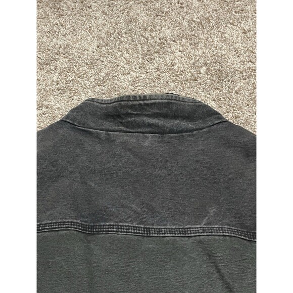 VTG Carhartt Canvas Sherpa Lined Full Zip Vest Moss Black Men’s 3XL Distressed - Picture 12 of 12